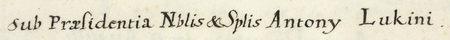 Z urzędowego spisu rajców obejmującego lata 1363–1802 fragment strony 25 z wpisem o wyborze w roku 1682
do rady miejskiej na miejsce po zmarłym Gabrielu Ochockim (nr 542) Marka Antoniego Federici (nr 553),
co miało miejsce, gdy funkcję burmistrza pełnił Antoni Lukini – oraz powiększenie zapisu imienia i funkcji burmistrza
(Archiwum Państwowe w Krakowie, sygn. rkps 1477, s. 25)
