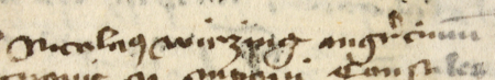 Z księgi ławniczej obejmującej lata 1419–1430 strony 178a–177b z wpisem z 1429 roku, stwierdzającym,
że przed Mikołajem Wierzynkiem stawili się rajcy starzy, urzędujący w roku poprzednim, oznajmiając,
że niejaka Symennyne, kramarka, zobowiązała się opuścić do najbliższej Wielkanocy dom niejakiej Anny –
oraz powiększenie zapisu imienia i funkcji burmistrza (Archiwum Państwowe w Krakowie, sygn. rkps 5, s. 178a–177b)