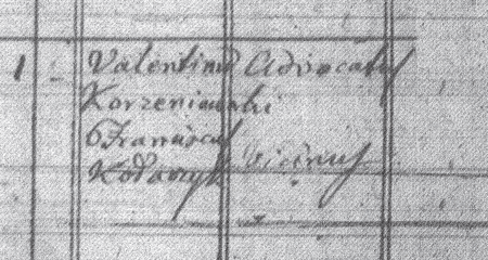 (Archiwum parafii Matki Bożej Dobrej Rady w Krakowie, KLC 1784–1834, s. 135)