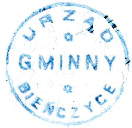 (1925)
Odciski pieczęci urzędowych Bieńczyc
z lat 1852, 1867, 1925 i 1946
(Archiwum Bazyliki św. Floriana w Krakowie,
sygn. fasc. 6; Archiwum Narodowe w Krakowie,
sygn. WMK XIV-80, s. 2078;
sygn. PUZKr 43, s. 11; sygn. UW II 391, s. 431)