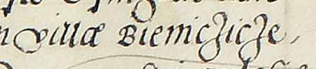 Dokument wydany w 1559 roku w Krakowie, w którym król Zygmunt August zezwolił Rafałowi Wawrowskiemu, prepozytowi
kościoła katedralnego i kościoła św. Floriana w Krakowie, właścicielowi wsi Bieńczyce, na budowę mostu i przeprawy przez rzekę
Dłubnię, jak też ustanowił mostowe dla kupców i wozów – oraz powiększenie zapisu nazwy wsi „Bieńczyce”
(Archiwum Uniwersytetu Jagiellońskiego, sygn. dok. perg. 521)