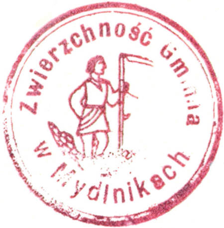 (1925)
Odciski pieczęci urzędowych Mydlnik
z lat 1865, 1925 i 1947
(Archiwum Narodowe w Krakowie,
sygn. T.Schn. 1104, nlb.;
sygn. PUZKr 53, nlb.; sygn. Gm. Zab. 9, s. 963)