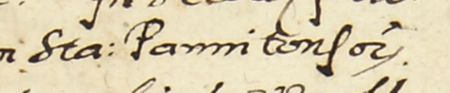 Z księgi miejskiej Kazimierza zawierającej indeks rzeczowy wpisów do kazimierskich ksiąg radzieckich z lat 1530–1603:
fragment kopii wpisu elekcji rady urzędującej na rok 1590; wśród wymienionych nieżyjących już wtedy rajców widnieje
Stanisław postrzygacz – zbliżenie zapisu imienia (Archiwum Narodowe w Krakowie, sygn. K 176, s. 210)