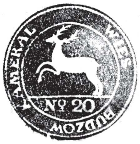 (1855)
Odciski pieczęci urzędowych Bodzowa
z lat 1820, 1855, 1895 i 1938
(CPAHU we Lwowie, sygn. fond 20,
opis 8, sprawa 20; Archiwum Narodowe
w Krakowie, sygn. 29/279/1967, s. 34;
sygn. 29/1023/33, nlb.; Archiwum Opactwa
Benedyktynów w Tyńcu, sygn. 5/1/4/4)