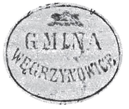 (1924)
Odciski pieczęci urzędowych Węgrzynowic
z lat 1924 i 1953
(Archiwum Narodowe w Krakowie,
sygn. PUZKr 56, nlb.; sygn. Gm. Ru. 34, s. 349)