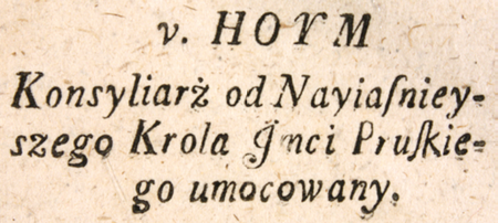 Z akt i rachunków do czasów kościuszkowskich
i wojska pruskiego z lat 1794–1795 zapis imienia i stanowiska z odezwy wydanej 29 czerwca 1794 roku (Archiwum Państwowe w Krakowie, sygn. rkps 2967, s. 395)