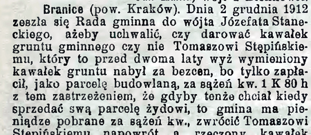 („Przyjaciel Ludu”, R. 25, 1913, nr 1, s. 15)