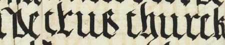 Z księgi radzieckiej Kazimierza obejmującej lata 1481–1508: fragment wpisu dokumentującego
wybór rady urzędującej na rok 1501, z Piotrem Turkiem w składzie – oraz zbliżenie zapisu imienia
(Archiwum Narodowe w Krakowie, sygn. K 7, s. 396–397)