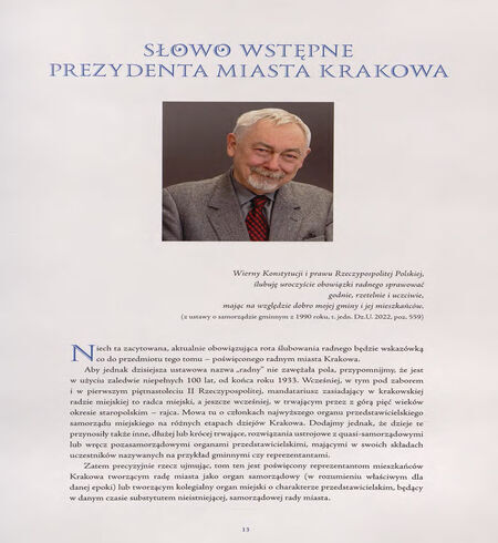 Słowo wstępne Prezydenta Miasta Krakowa image