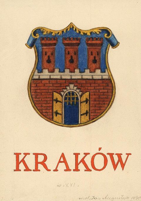 (476) Kraków, wiek XVI – z tek Jana Augustyna, malunek
z 1930 r. (ANK, sygn. 29-673-844)